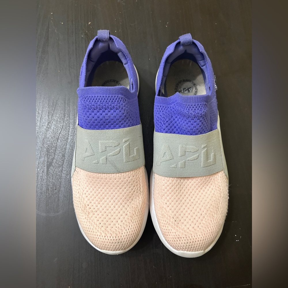 APL Techloom Sneakers - Purple/Blue, Pink and Grey. Size 7.5